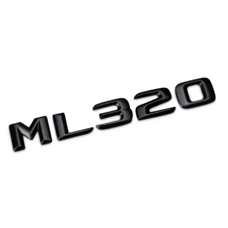 ABS Black Chrome Car Letters Trunk Emblem Badge For Mercedes Benz ML250 ML270 ML300 ML320 ML 350 500 Logo Sticker Accessories