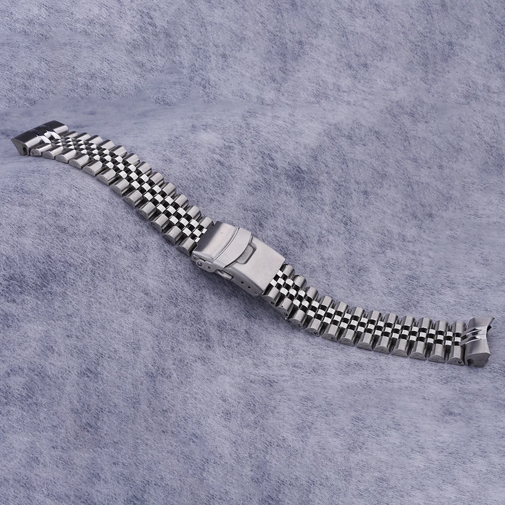 22mm Watch Band For Seiko King Samurai Prospex SRPE33 SRPE35 SRPE37 SRPD23 SRPF03 SRPF09 Solid Curved End Jubilee Bracelet Strap