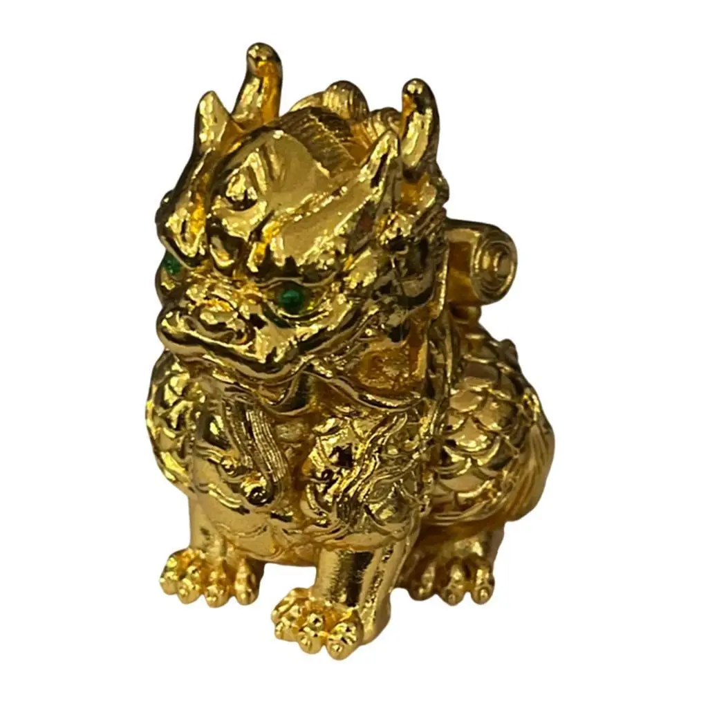 Chinese Kirin Statue Feng Shui Ornament Traditional Wealth Fortune Kirin