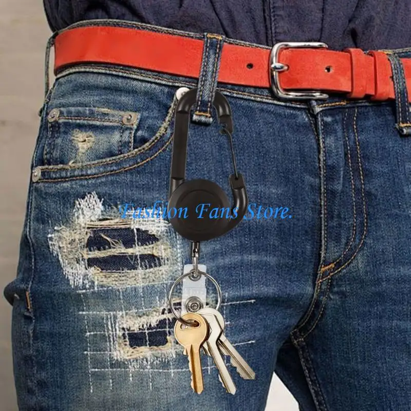 Stretchy Elastic Ring Lightweight ABS Construction Keyring For Organization