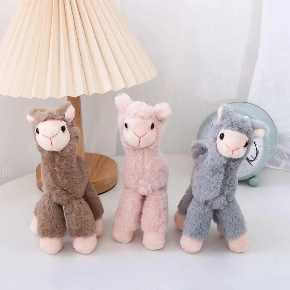 Plush Doll Pendant Backpack Accessory Handmade Kids Gift Stuffed Toy Keychain Animal Keyring Sheep Key Ring Alpaca Keychain