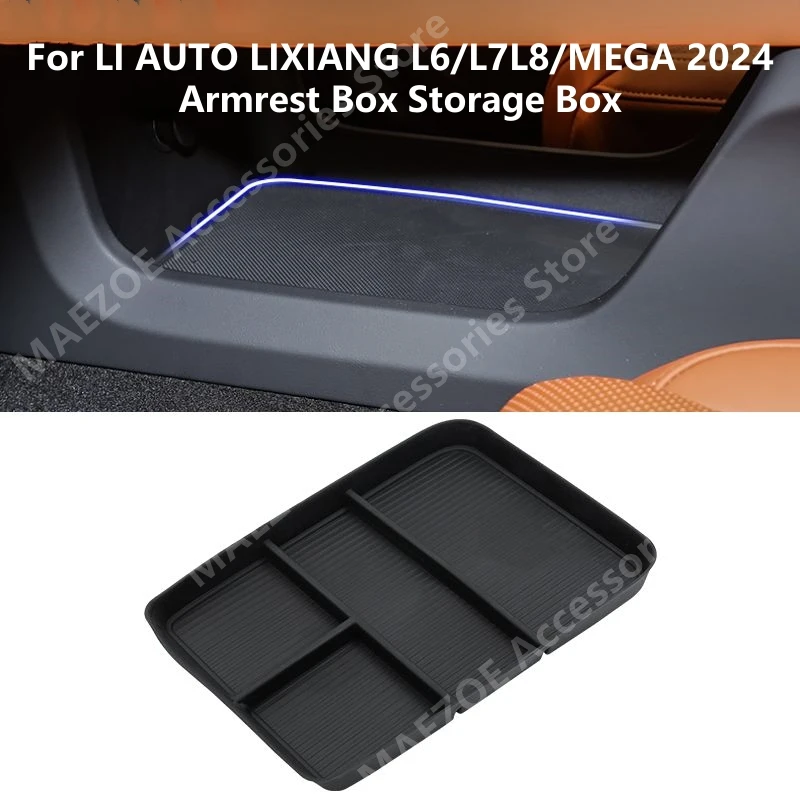 For LI AUTO LIXIANG L6/L7L8/MEGA 2024 PVC Armrest Box Storage Box,Car Interior Decoration Modification Accessories Refit