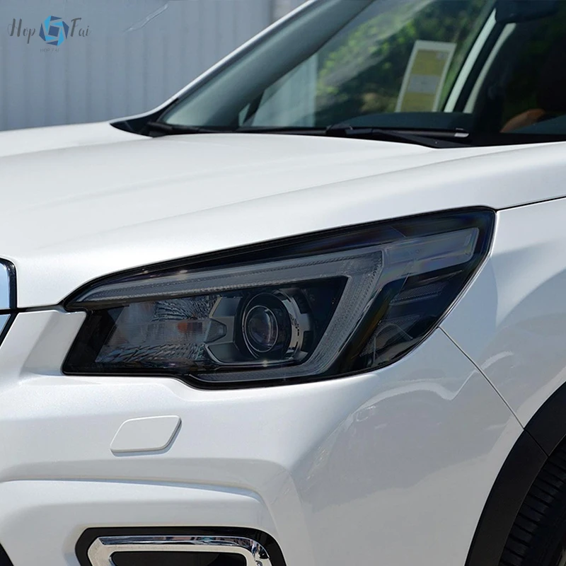 

2 шт., защитная пленка для автомобильных фар, дымчатый черный оттенок, виниловая прозрачная наклейка из ТПУ для убару Forester SJ SK 2014-подарок