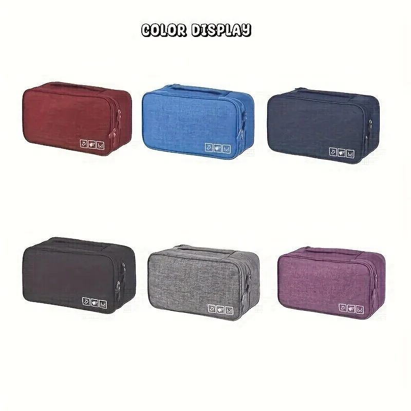 1pc Travel Underwear Organizer Bag, a Portable Zippered Pouch for Storing Bras And Socks, Designed to  Carry-On Bags