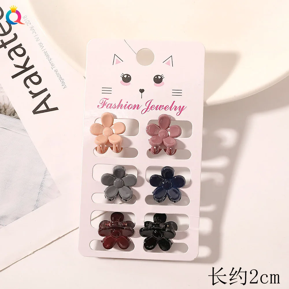 72pcs 1 inch Small Hair Clips Plastic Hairs Claws Barrette Hairpin Clamps Pack of 6