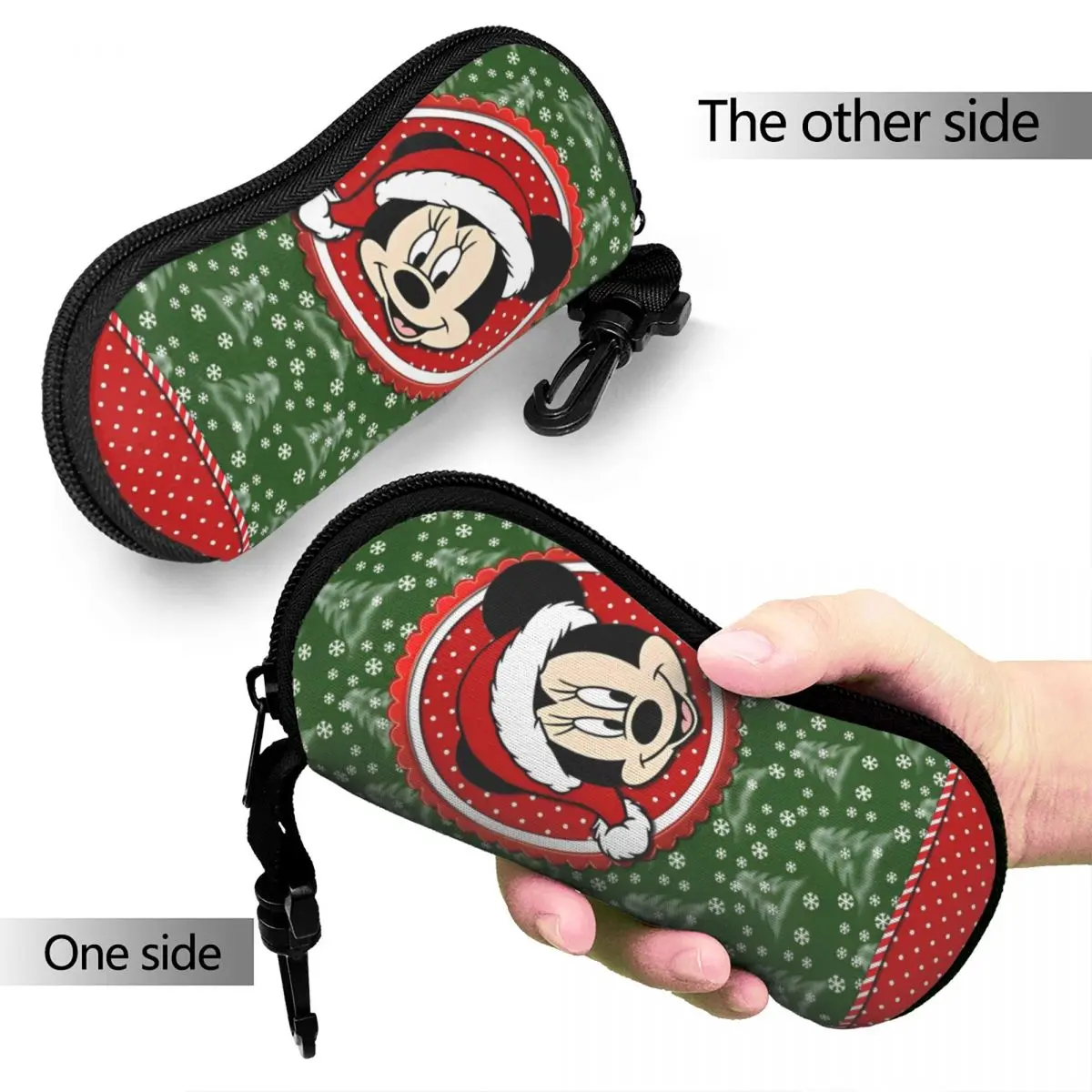 Cartoon Minnie Mickey Mouse Glasses Case Convenient Merry Christmas Glasses Storage Box Protector Eye Contacts Case