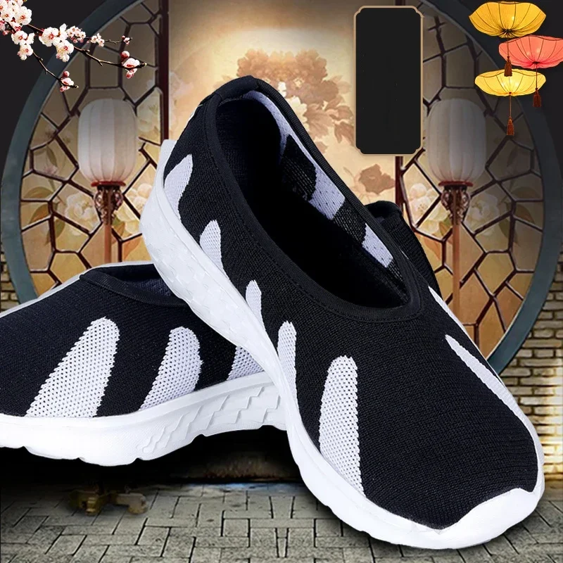 أحذية الكونغ فو الصيفية تاي تشي وينج تشون الصينية التقليدية فنون الدفاع عن النفس أحذية رياضية Wudang Taoist نسيج شبكي قابل للتنفس