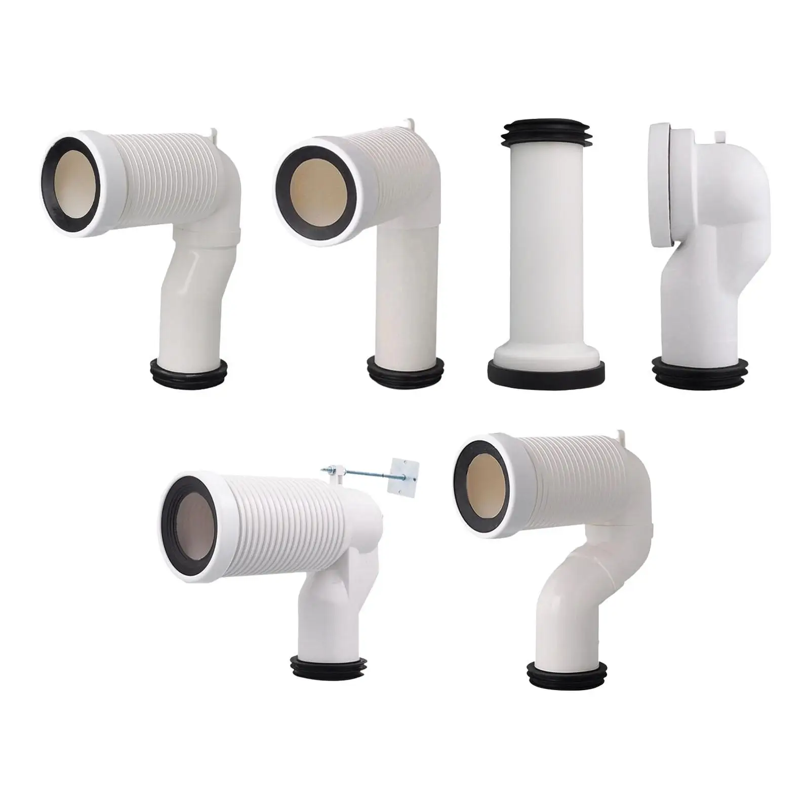 Offset Toilet WC Misaligned Pan Connector Shifter Bowl Smooth Soil Pipe Eccentric Drain Nozzle Replacement