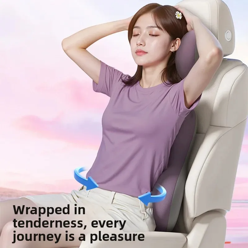 عالية الجودة العالمي سيارة مسند الرأس وسادة من اللاتكس مقعد السيارة الرقبة وسادة عالية الجودة الجلود تنفس كرسي داعم للفقرات القطنية وسادة السيارة