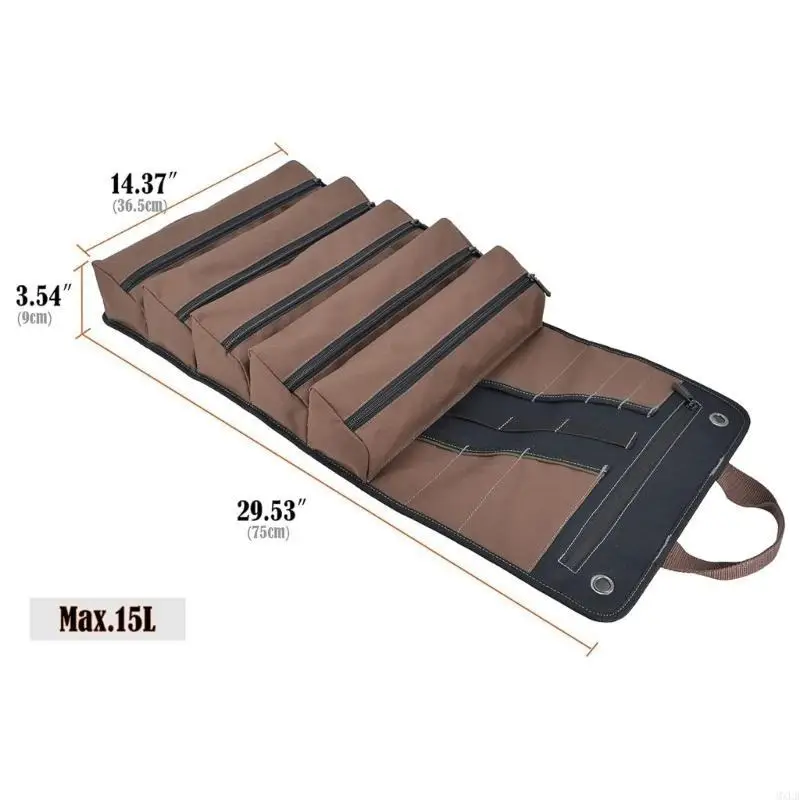 MXLB Portable Roll Up Túi công cụ tổ chức với vật liệu canvas để lưu trữ công cụ dễ dàng