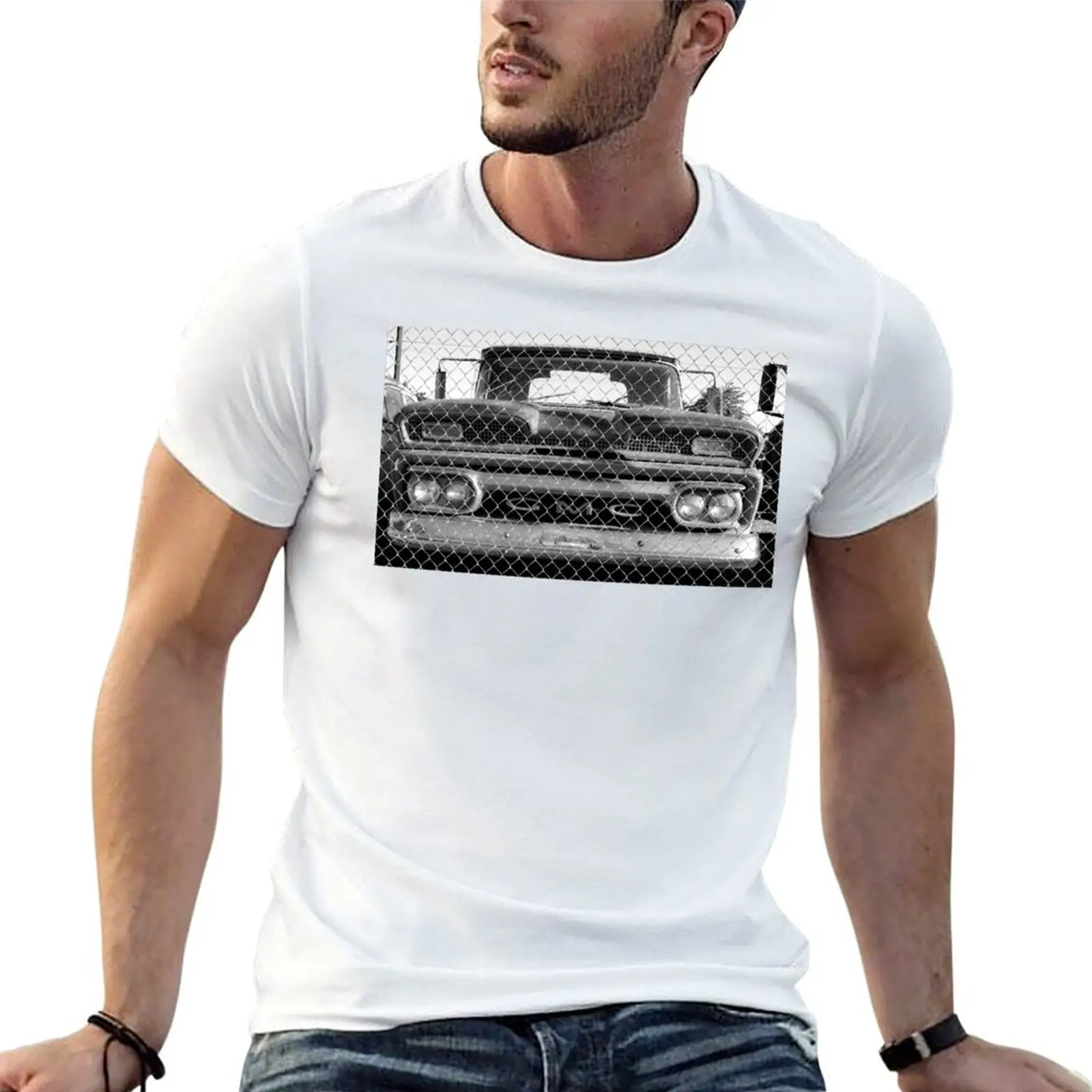 Old truck in junkyard T-Shirt anime tshirt customizeds big and tall t shirts for men