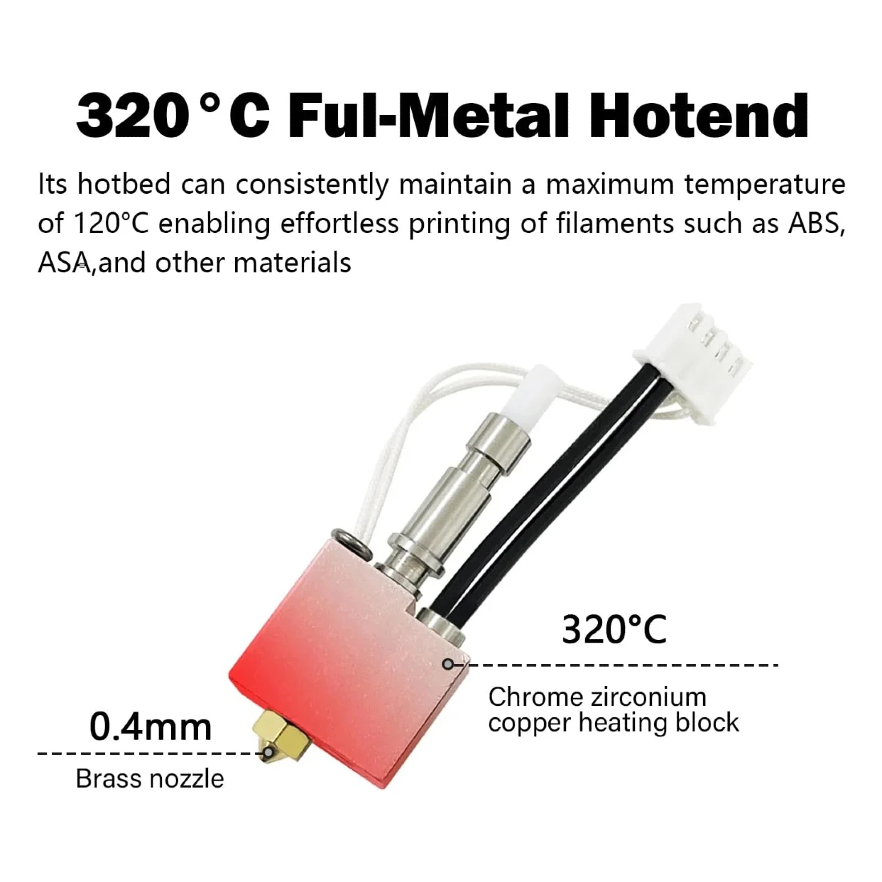 For Kobra S1 Hotend for Anycubic S1C 3D Printer Kobra S1 Hotend Assembled Extruder Printhead Adapt Board for Kobra S1 Combo