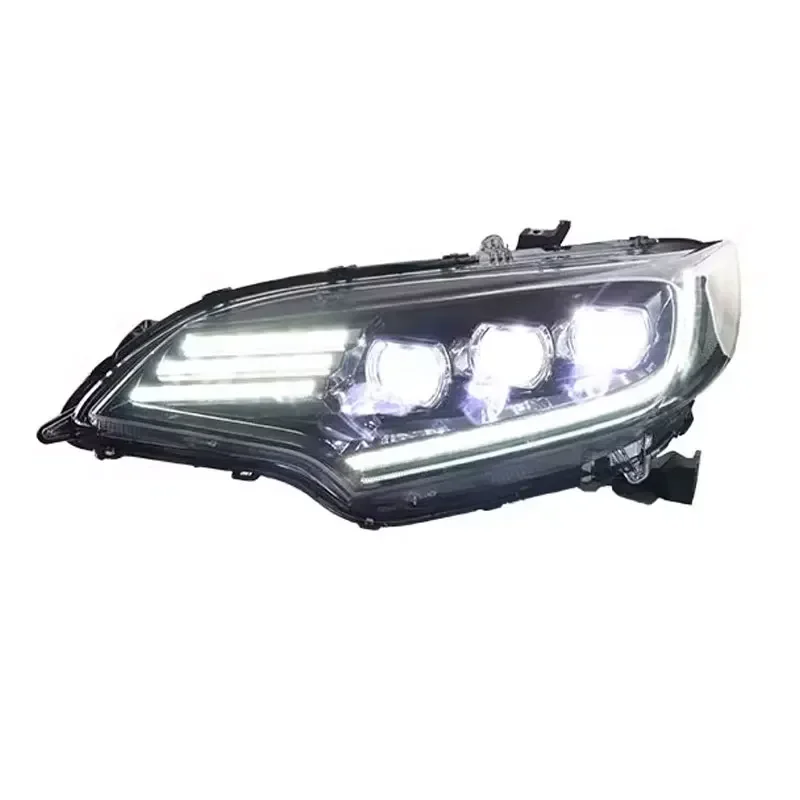 سيارة رئيس مصباح لهوندا جاز صالح LED المصباح 2014-2020 المصابيح الأمامية صالح DRL بدوره إشارة عالية شعاع الملاك العين العارض عدسة