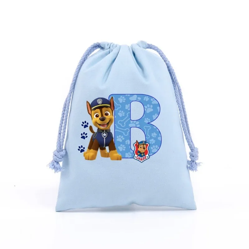 Paws Patrols Boy Drawstring Gift Bag Cosmetic Bag Cartoon Portable Storage Organize Bag Fabric Draw Pocket ToiletryBag Gift