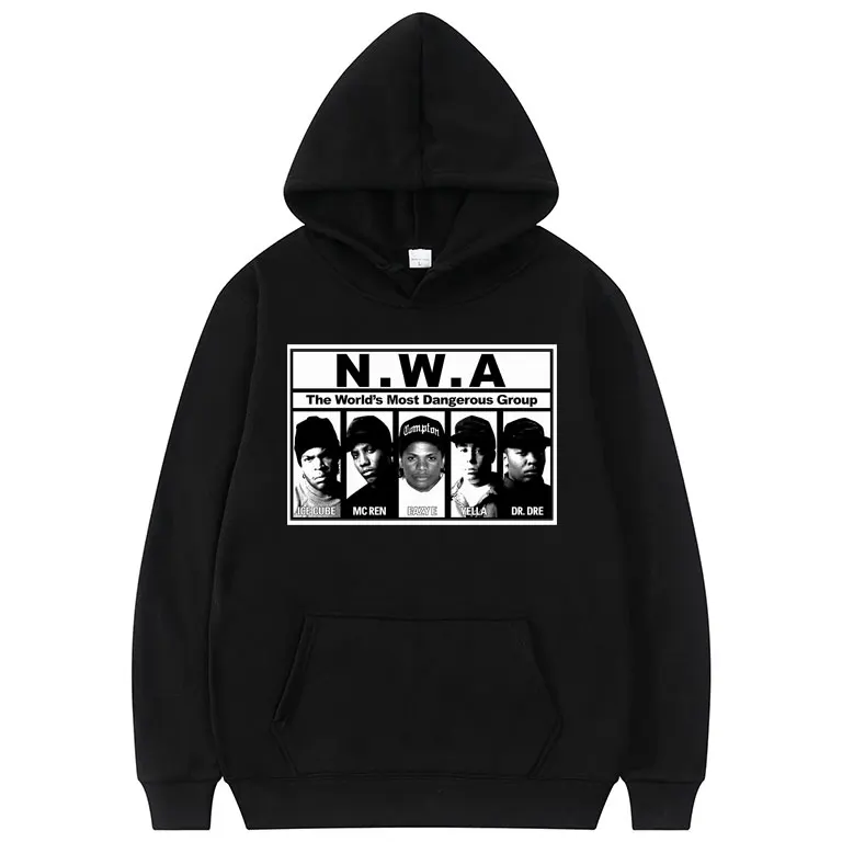 Sweat à capuche Hip Hop Rap N.W.A pour hommes et femmes, The World's Inerous Group, Ice Cube, Mc Ren, Eazye Yella, Dr PhysGraphic Clothes