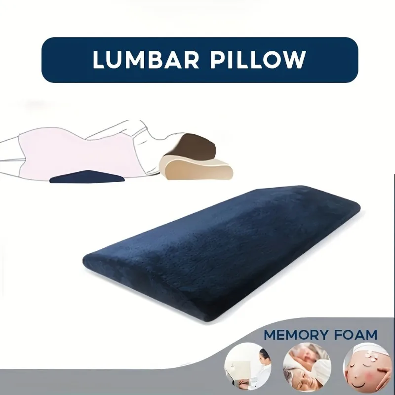 

Lumbar Support Pillow for Sleeping Memory Foam Pillow for Back Pain Relief - Side, Back and Stomach Sleepers Bed Rest Pillow