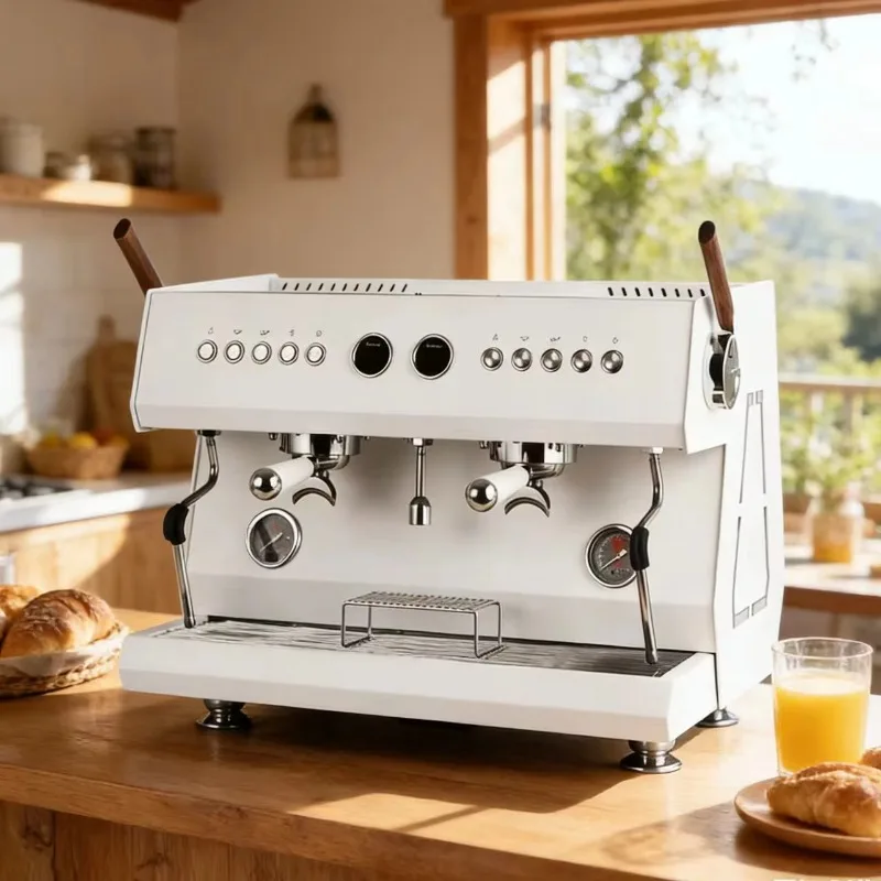 Commercial Semi-Automatic Espresso Coffee Machine 2-Group Multi-Boiler Professional Barista Maker for Cafes and Hotels