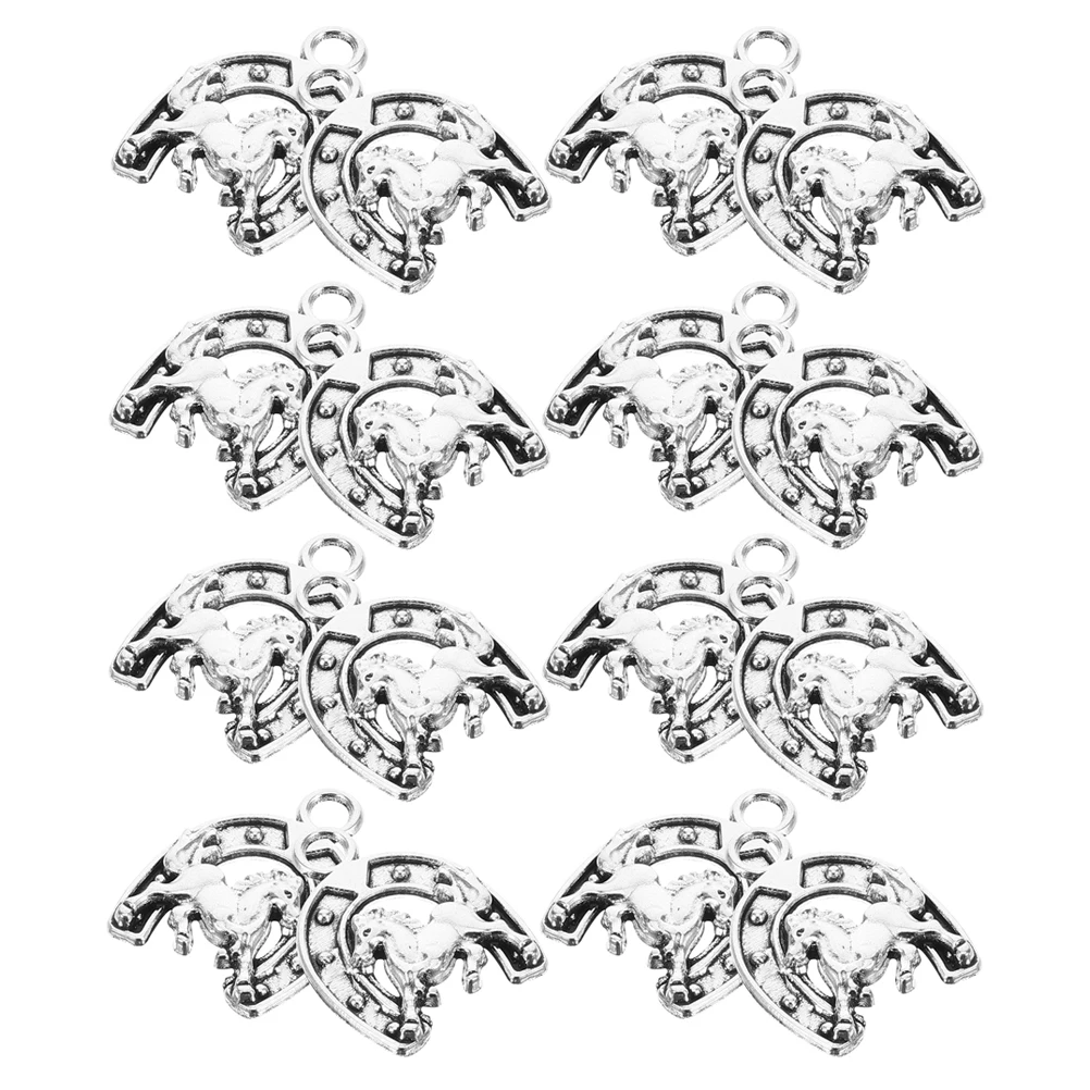 

20 Pcs Cowboy Pendant Charms Bracelet Keychain DIY Accessories Cute Keychain Charms Horseshoe Jewelry MakingVintage