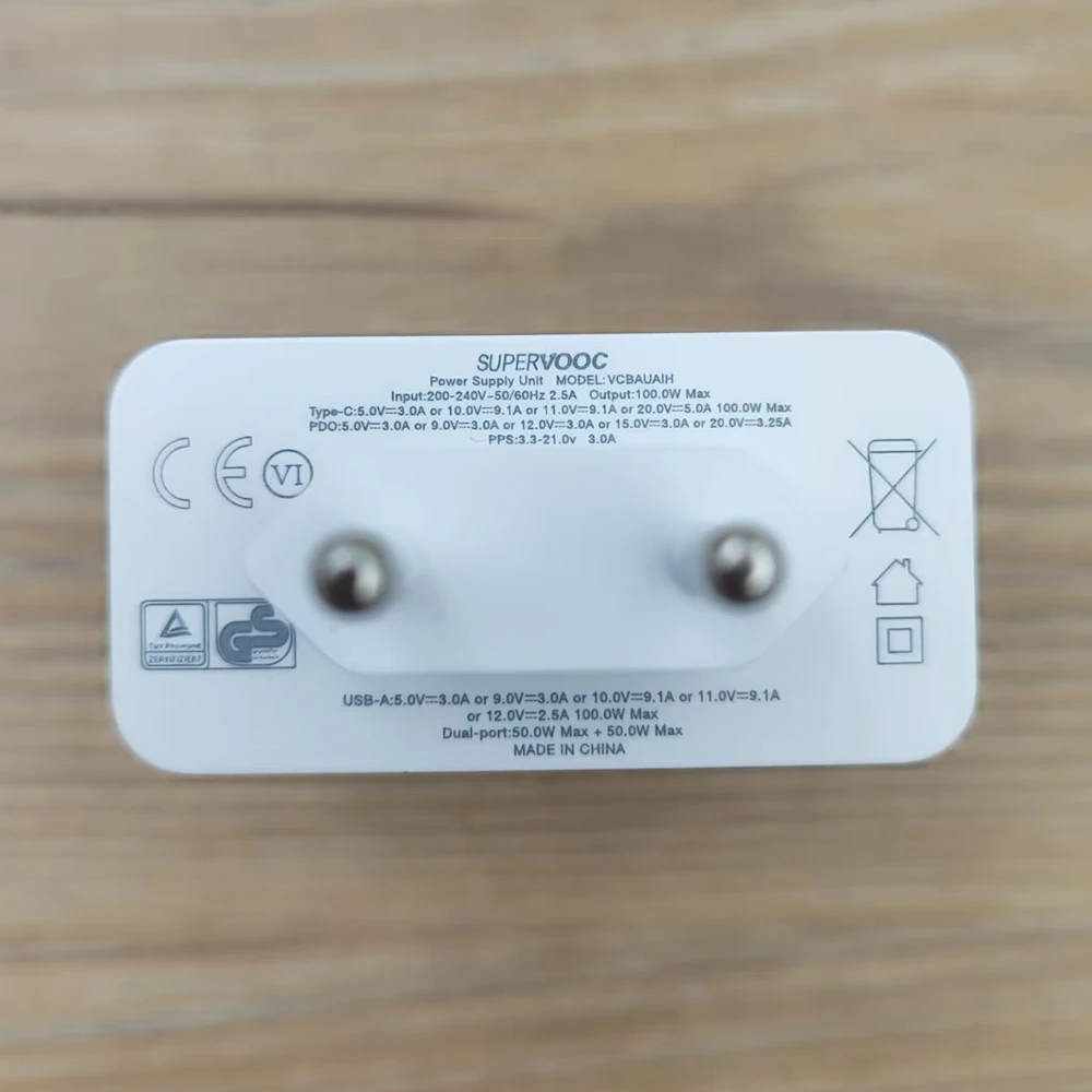 OPPO Find X8 Ultra X7 Pro 100 واط الاتحاد الأوروبي شاحن SuperVooc منافذ مزدوجة شحن سريع محول الطاقة 12A PD كابل ل OPPO Reno 14 13 12 Pro #5