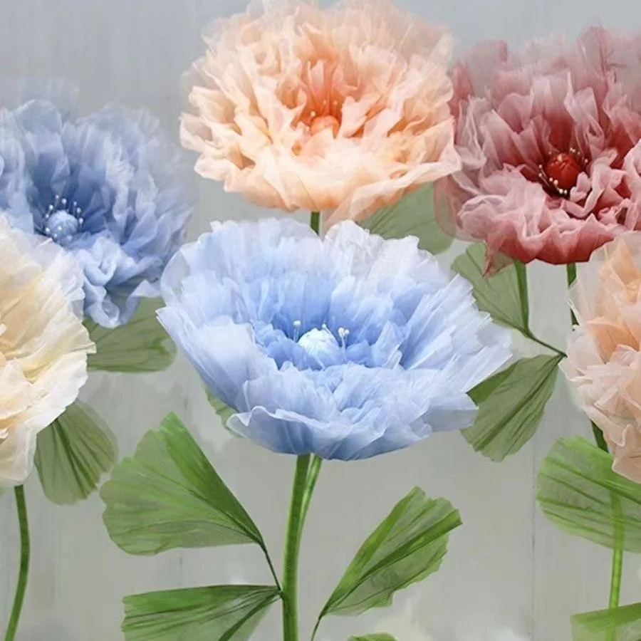 زينة زهور حريرية عملاقة لنوافذ متجر الملابس وحفلات الزفاف ومهرجانات الزهور الاحترافية وديكورات الحفلات