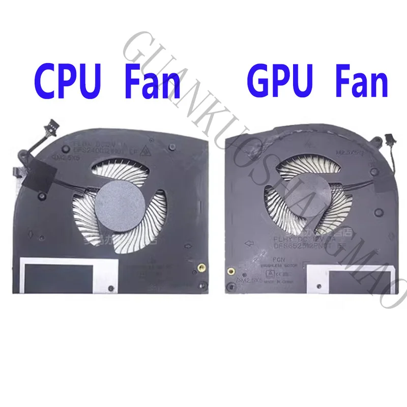HJY...Suitable for Dell Alienware M17 R2 P41E001 portable computer CPU GPU cooling fan DC 12V