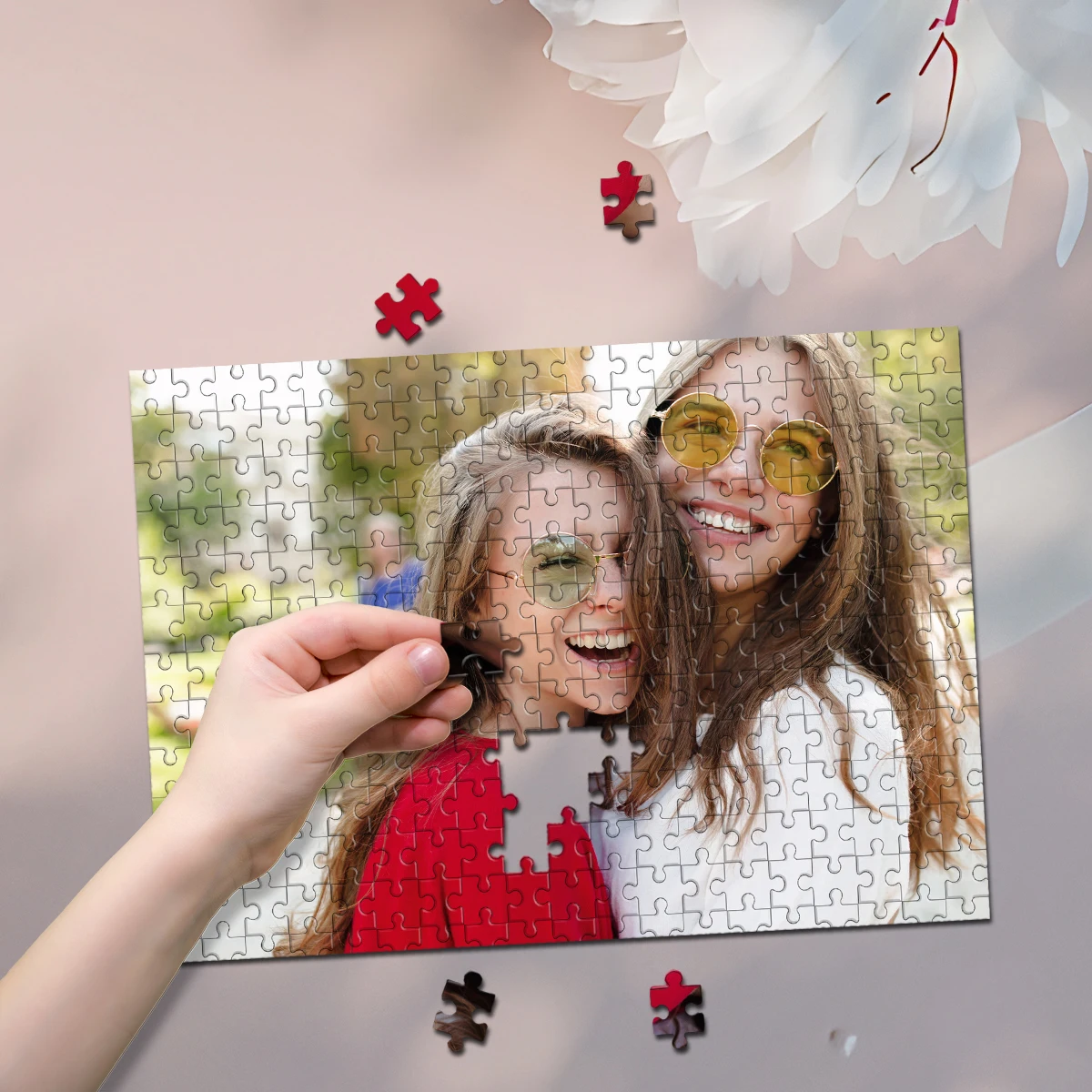 35/300/500/1000pcs Personalized Custom Photo Puzzle family photo Colorful Photo Puzzle Decorative Memory