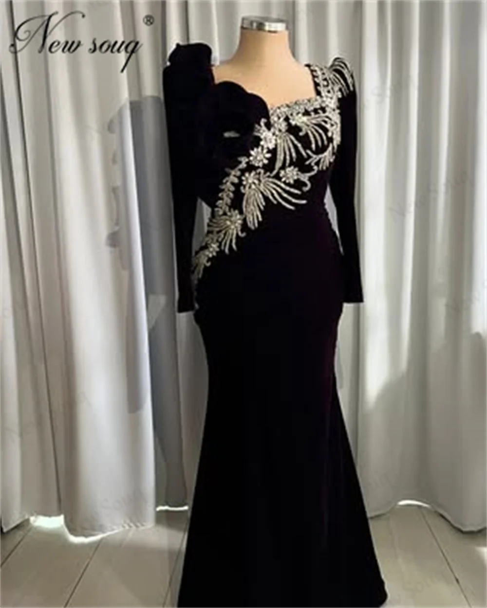 

Элегантные виноградные фиолетовые бархатные вечерние платья Ближний Восток Кафтаны с бисером Свадебное платье для выпускного вечера Vestidos De Noche по индивидуальному заказу