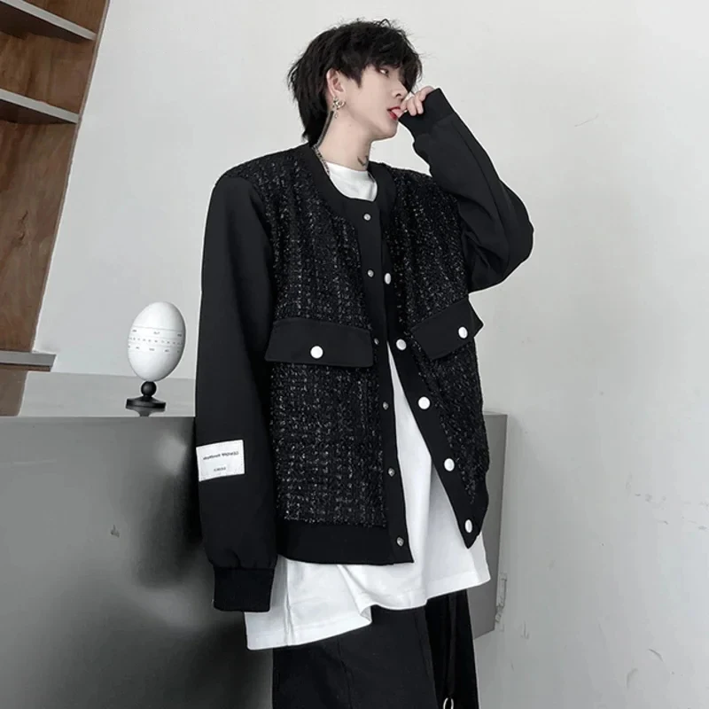 LUZHEN 2024 Stylish Loose Buttoned Decorate Design Loose Casual Jacket Men's Brushed Splicing Original High Street Coat LZ5770