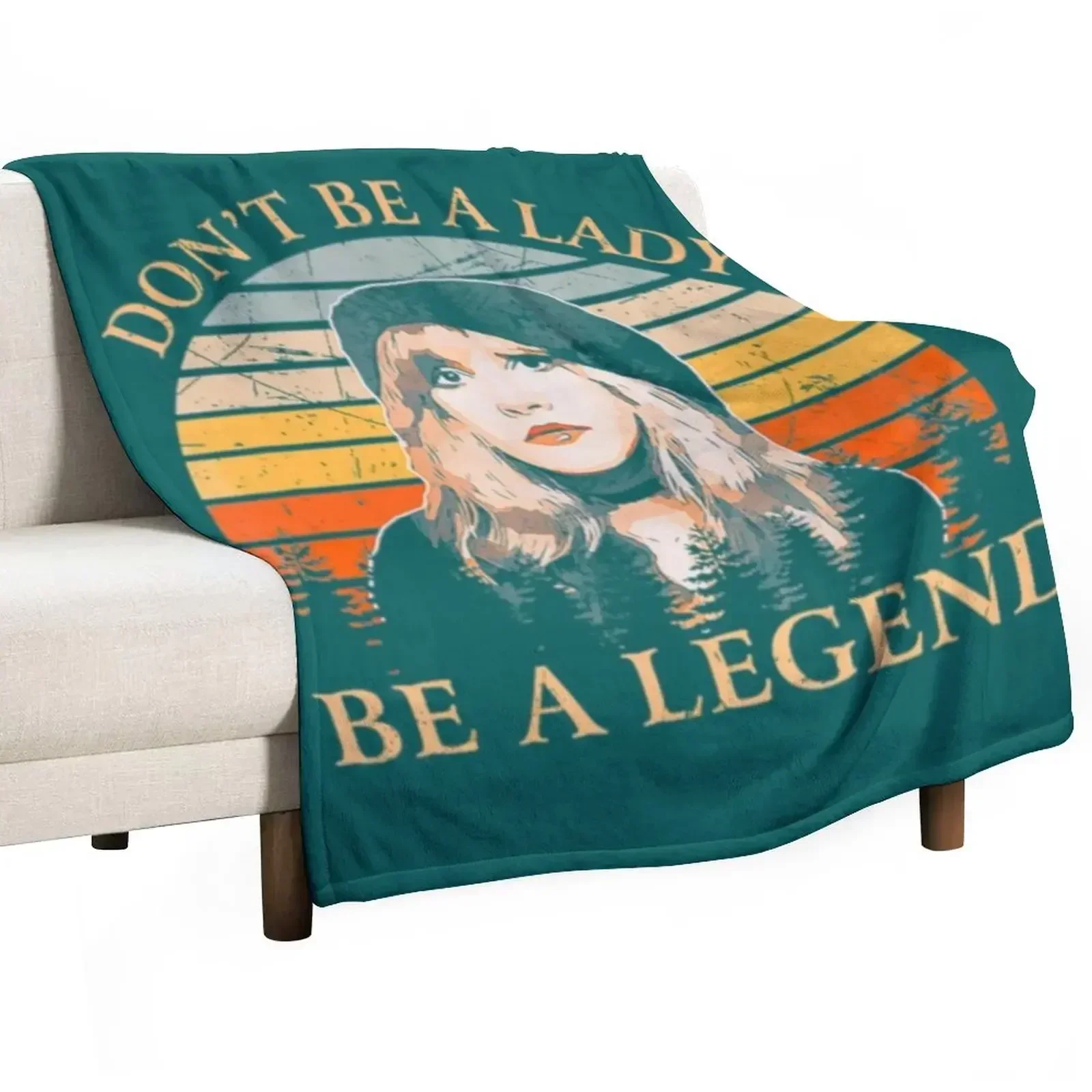 Stevie Nicks Vintage Stevie-Nicks Rock Band Dont Be Lady - Be a Legend Throw Blanket Cute Plaid Multi-Purpose Blankets