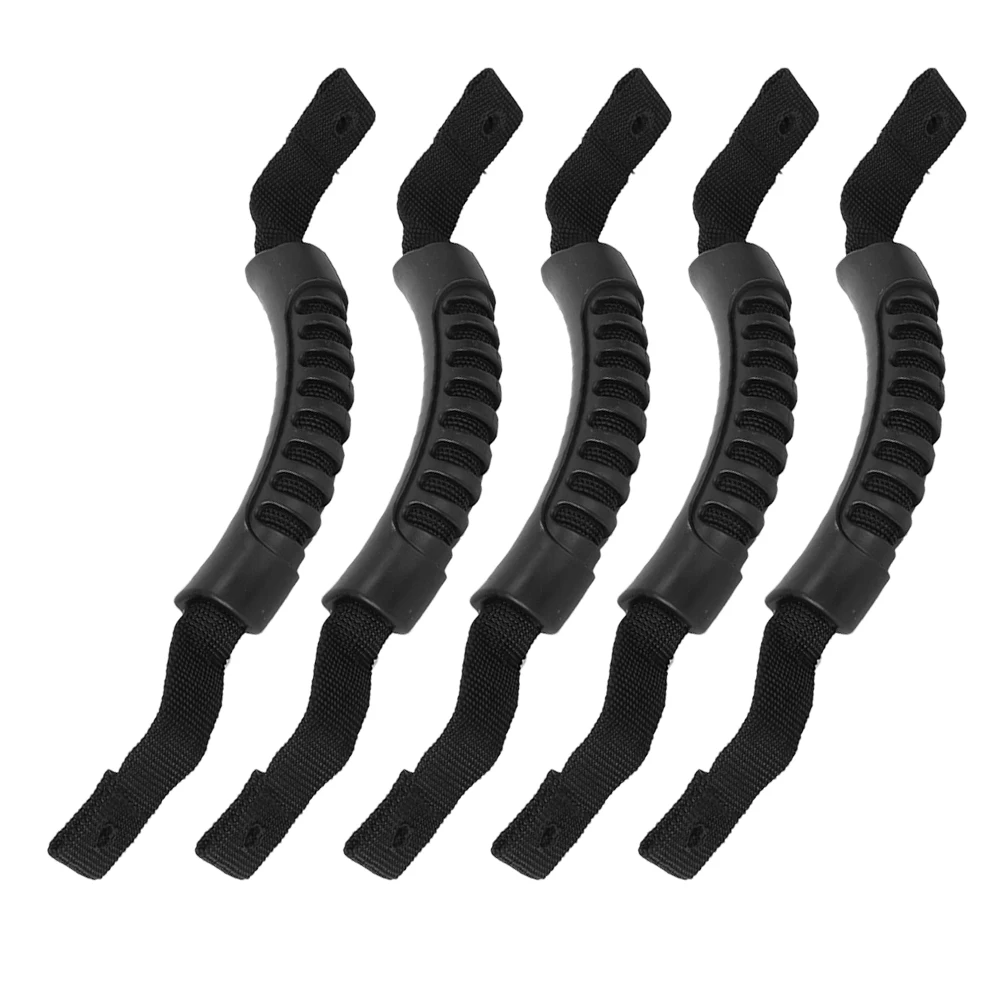

5pcs Kayak Handles Black: Heavy Duty Pvc Nylon Universal Canoe Boat Carry Safety Grip Replacement Parts Durable Marine Side