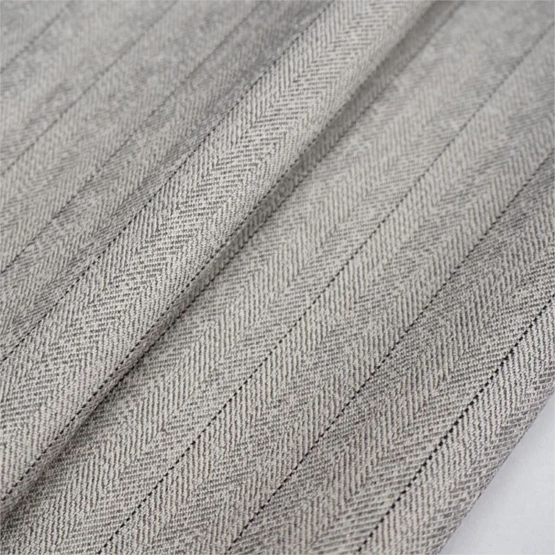 Spring and Autumn Suit Striped Fabric Tr Polyester Man Cotton Elastic Yarn-Dyed Cloth. Pants Fashion Cloth