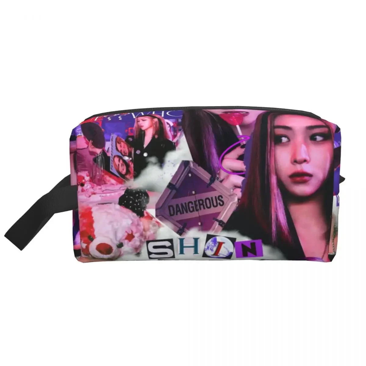 Custom TZYS Ryujin Kpop Star Girl Group Travel Cosmetic Bag Women Makeup Toiletry Organizer Ladies Beauty Storage Dopp Kit