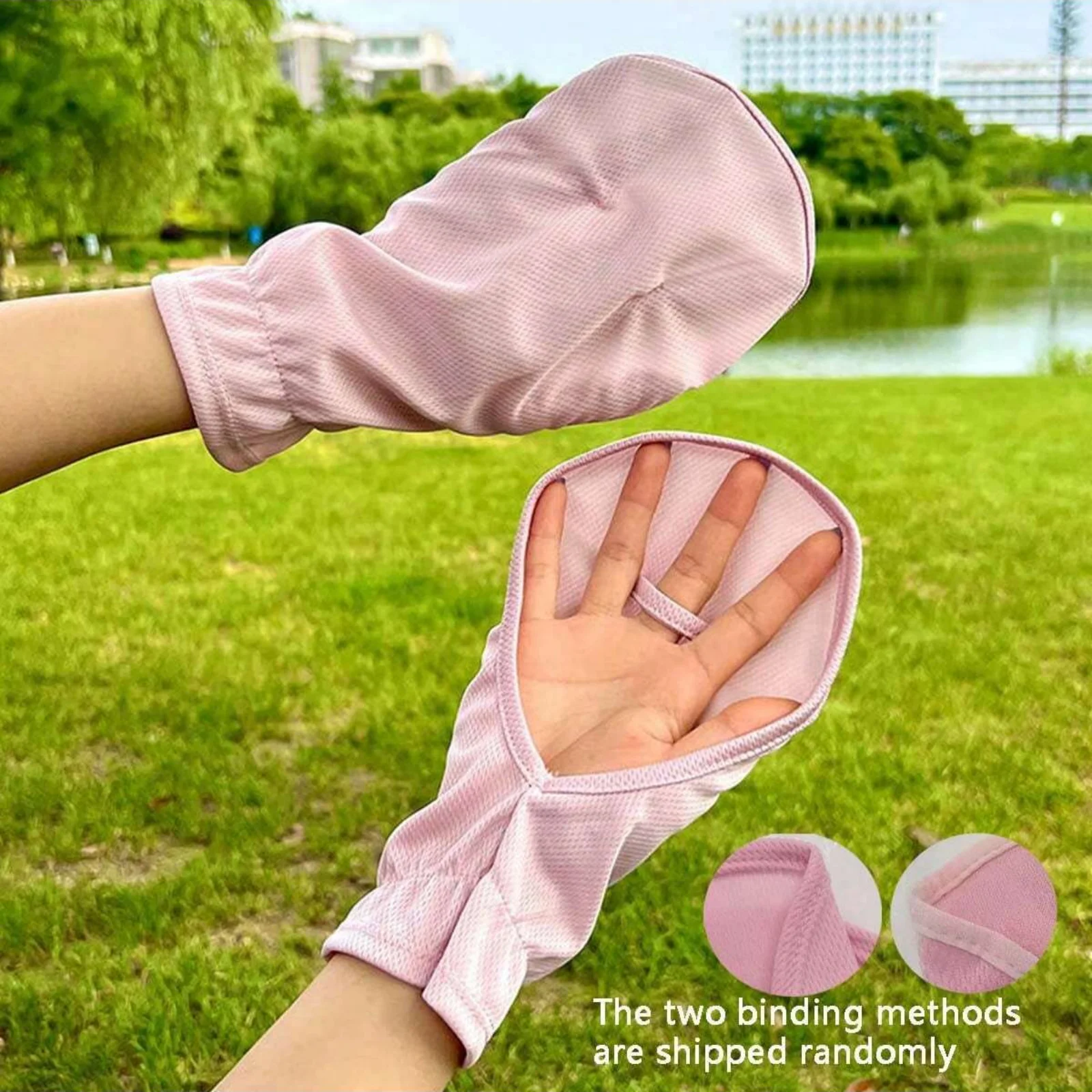 UPF50+UV Protection Long Gloves for Women,Sunblock Sleeves with Fingerless Design,Breathable Anti-UV Arm Cover for Driving，Outdo image 3
