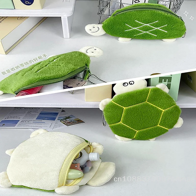 【xxx】Cartoon Cute Turtle Pencil Bag Large Capacity Pencil Case Creative Coin Purse Multifunctional Storage Bag School Supplies