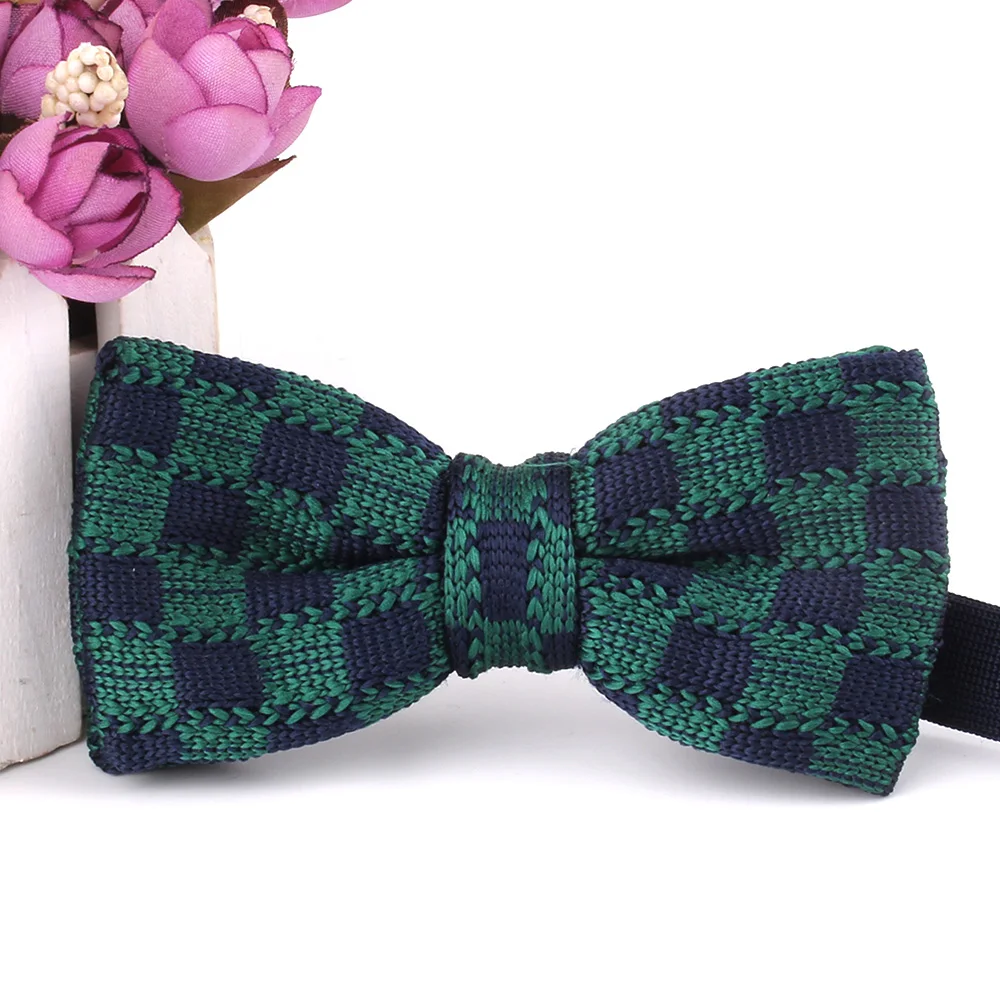 Knitted Bowtie Fashion Knit Bow tie For Men Women Bow knot Adult Striped Bow Ties Cravats Knitting Groomsmen Bowties Gifts