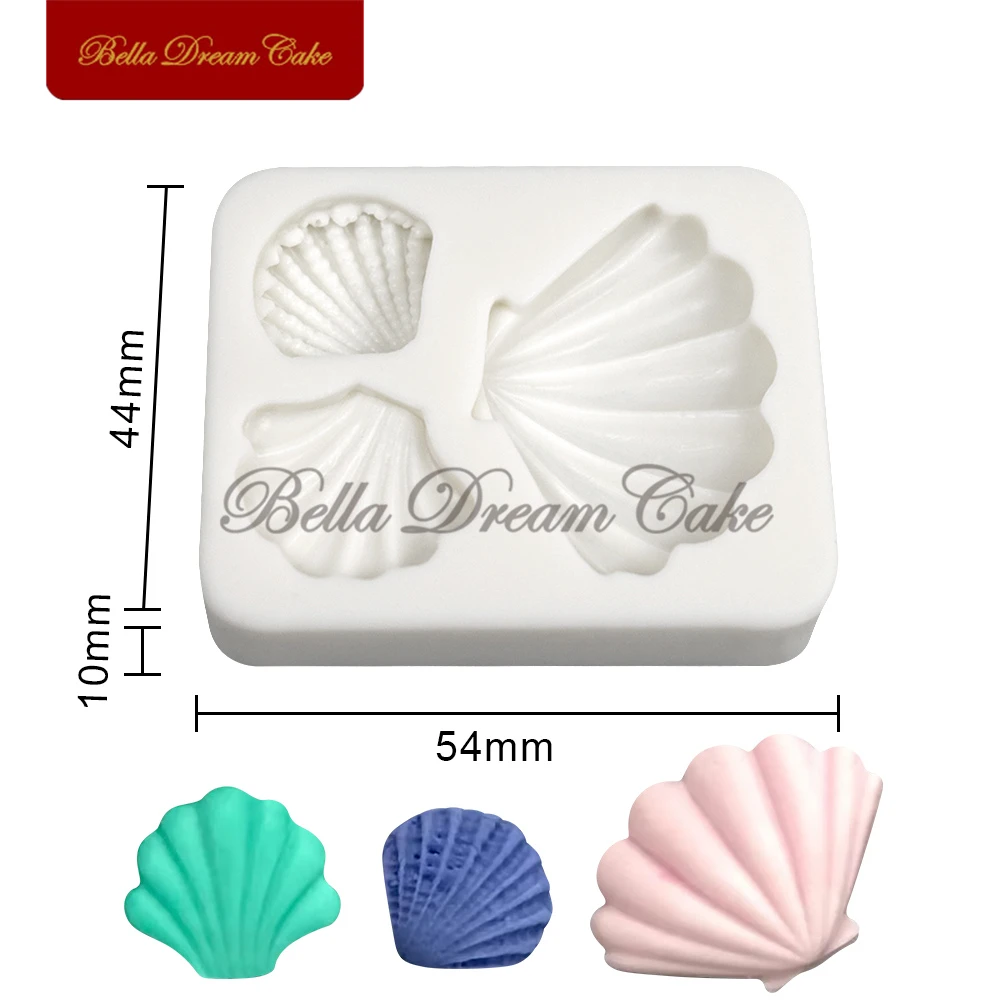 3D Small Seashell Design Silicone Mold Fondant Chocolate Mould Cake Decorating Tools DIY Clay Plaster Model Kitchen Accessories