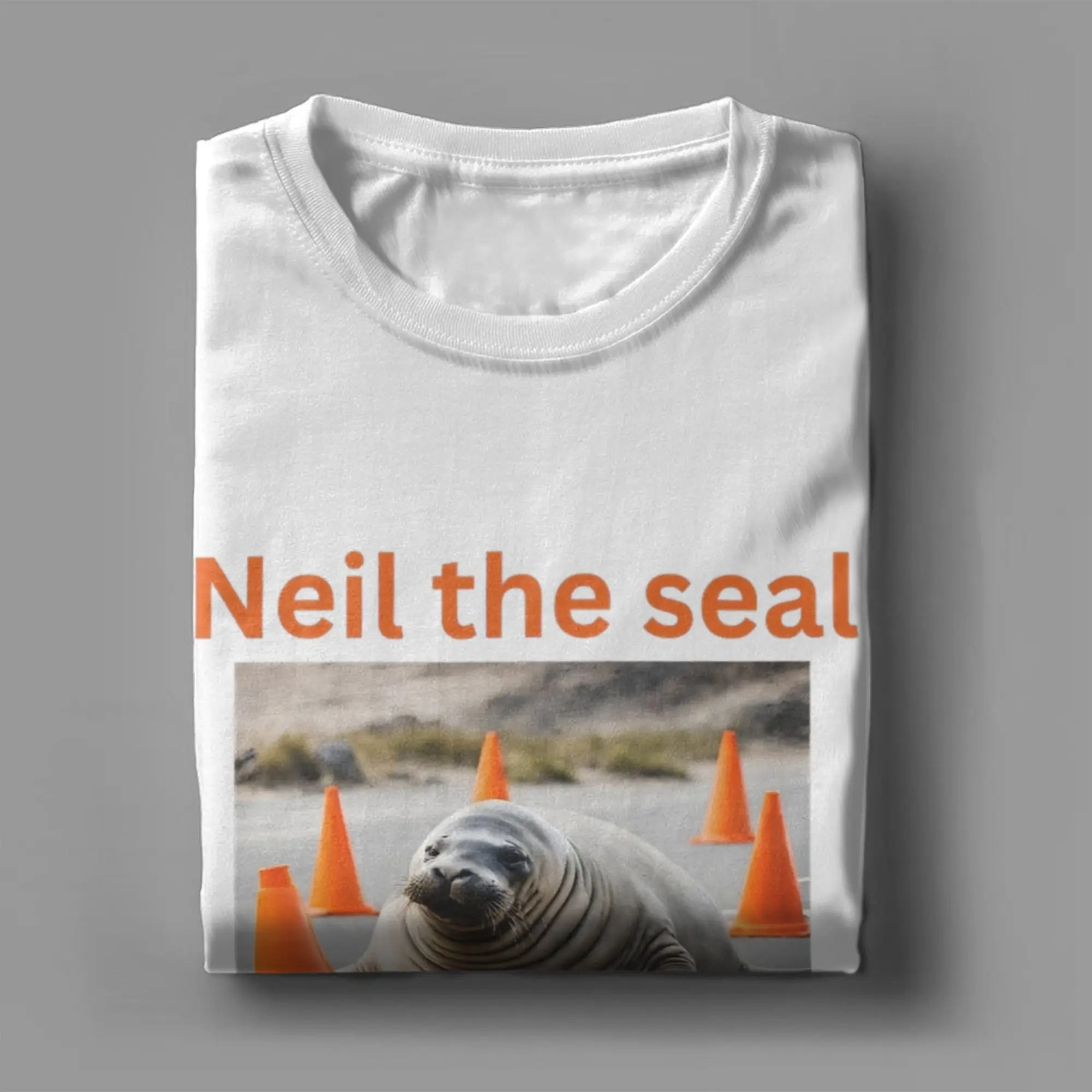 Men Tasmania Neil the Seal T Shirts  100% Cotton Clothing Crazy Short Sleeve O Neck Tee Shirt Party T-Shirts