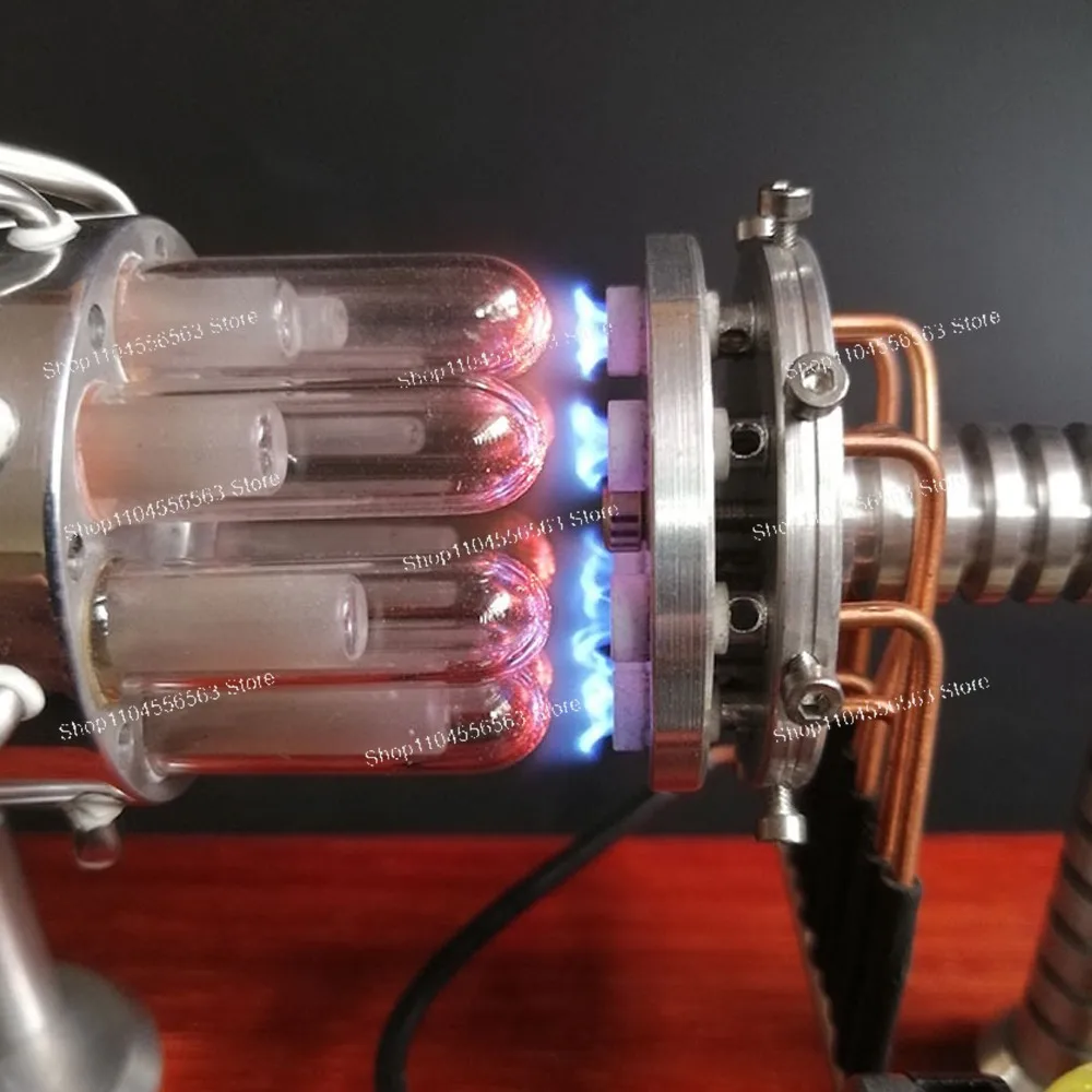 Burn fuel 16-cylinder swashplate Stirling engine model, can start luminous tabletop ornament gift