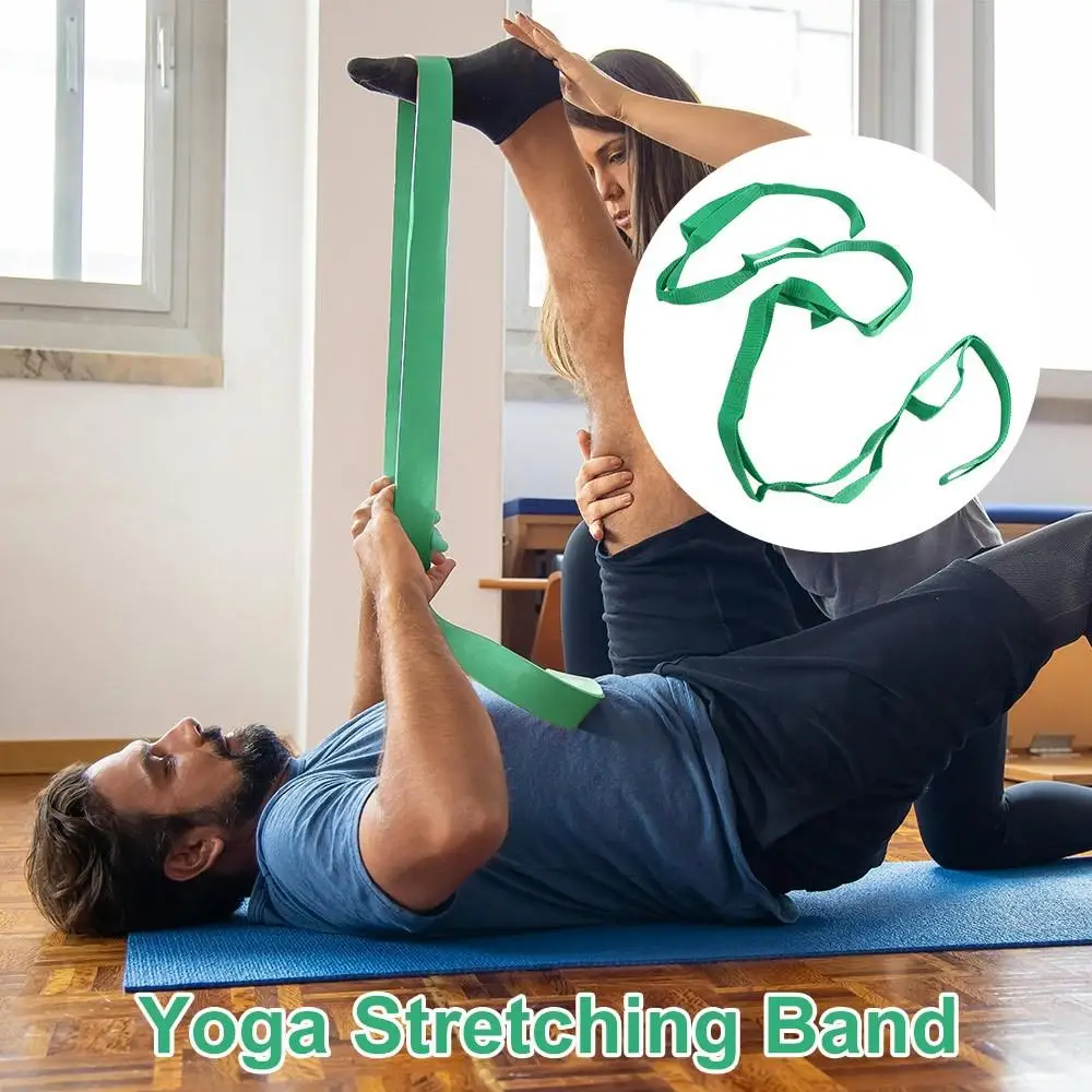 Adjustable Yoga Stretch Band Breathable 10 Loops Yoga Resistance Band Comfortable Multi-Section Stretch Out Strap with Loops