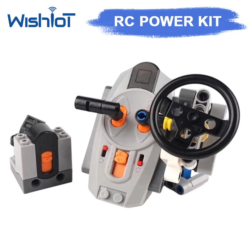 Technical Steering Wheel Speed Controller Infrared Remote Control Receiver Legoeds Compatible MOC Power Functions Toy Part 8883
