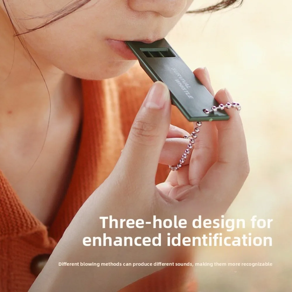 صفارة إنقاذ ثلاثية التردد عالية الملعب بصوت عال للإنقاذ في حالات الطوارئ في الهواء الطلق المشي لمسافات طويلة التخييم زلزال صافرة السلامة والعتاد