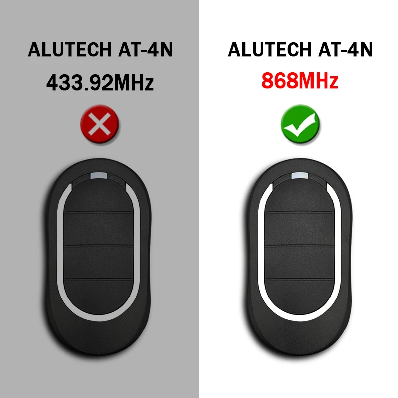 Imagem -02 - Alutech-at 4n 868 Controle Remoto Controles da Porta da Garagem Transmissor de Mão Código de Rolamento 86835 Mhz Alutech At4n868 Pcs