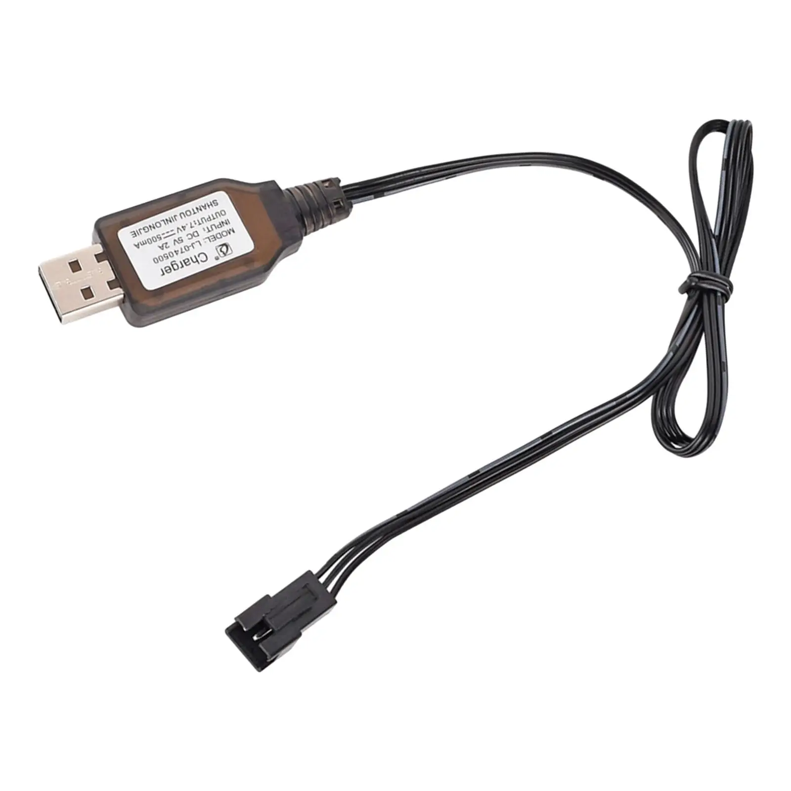 USB Battery Charger 7.4V 3 Pin with LED Indicator Light Smart with SM-3P Plug Connector for RC Car Helicopters Plane Truck Boat