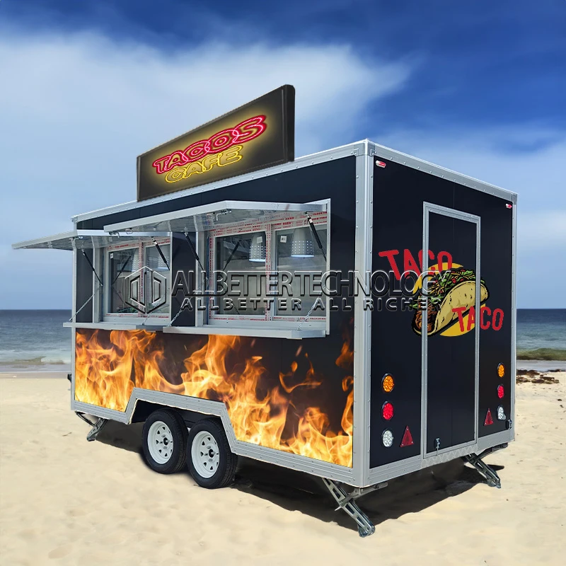 

Allbetter Mobile Remorque Food Truck Бургер Кейтеринг Прицеп Грузовик для мороженого Прицепы для еды Полностью оснащенные кухонные стандартами США