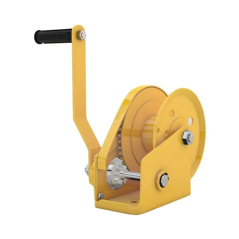 2600LB Hand Cranked Winch, Bidirectional Self-locking Small Automatic Brake Winch, Portable Traction Hoist, Lifting Crane