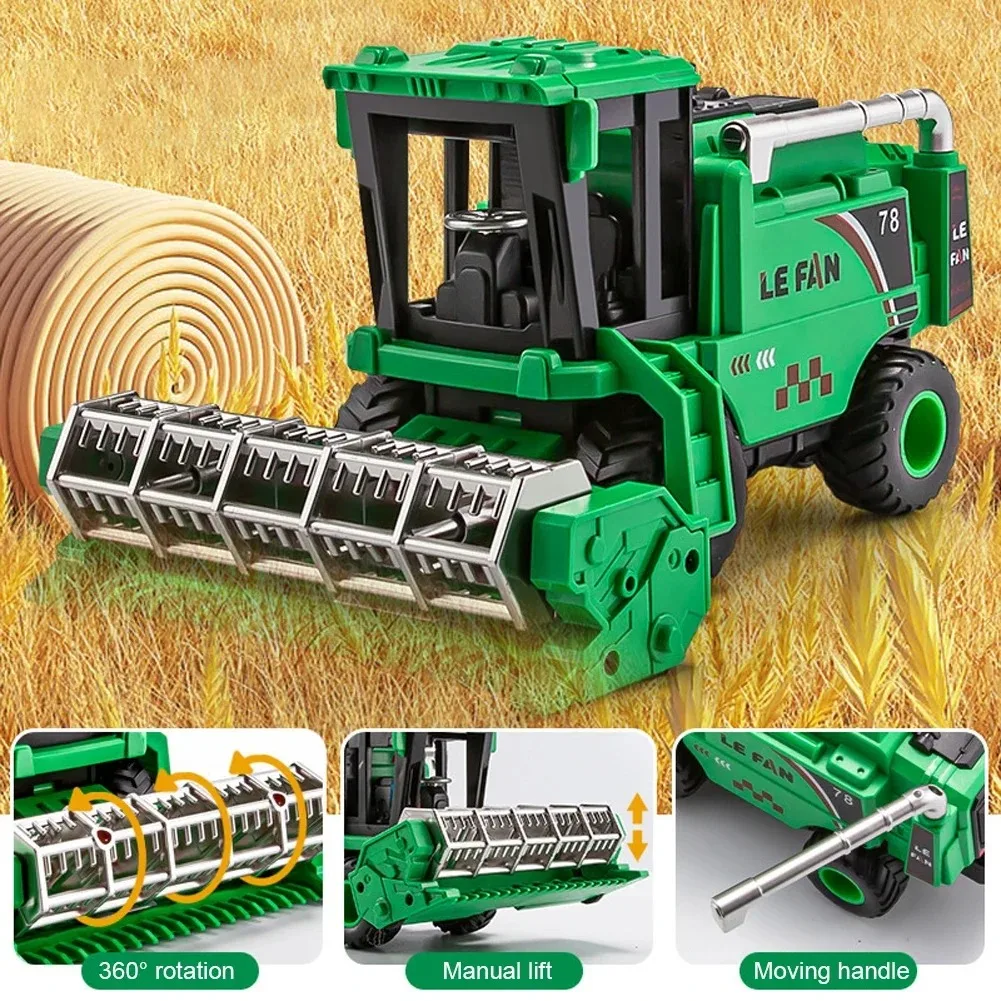 Friction Powered Combine Harvester Farm Toys Agricultural Vehicles Toys Simulation Harvester Car Toy for Kids