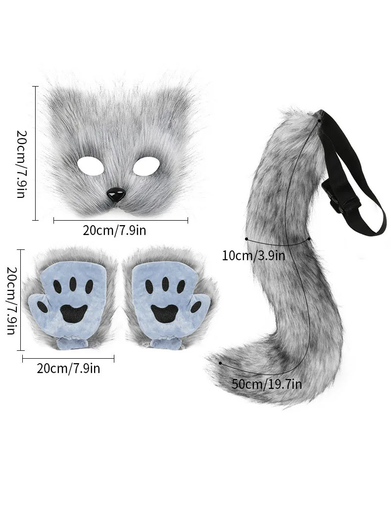 Kit Chat en Peluche – Masque, Gants et Queue – photo 11