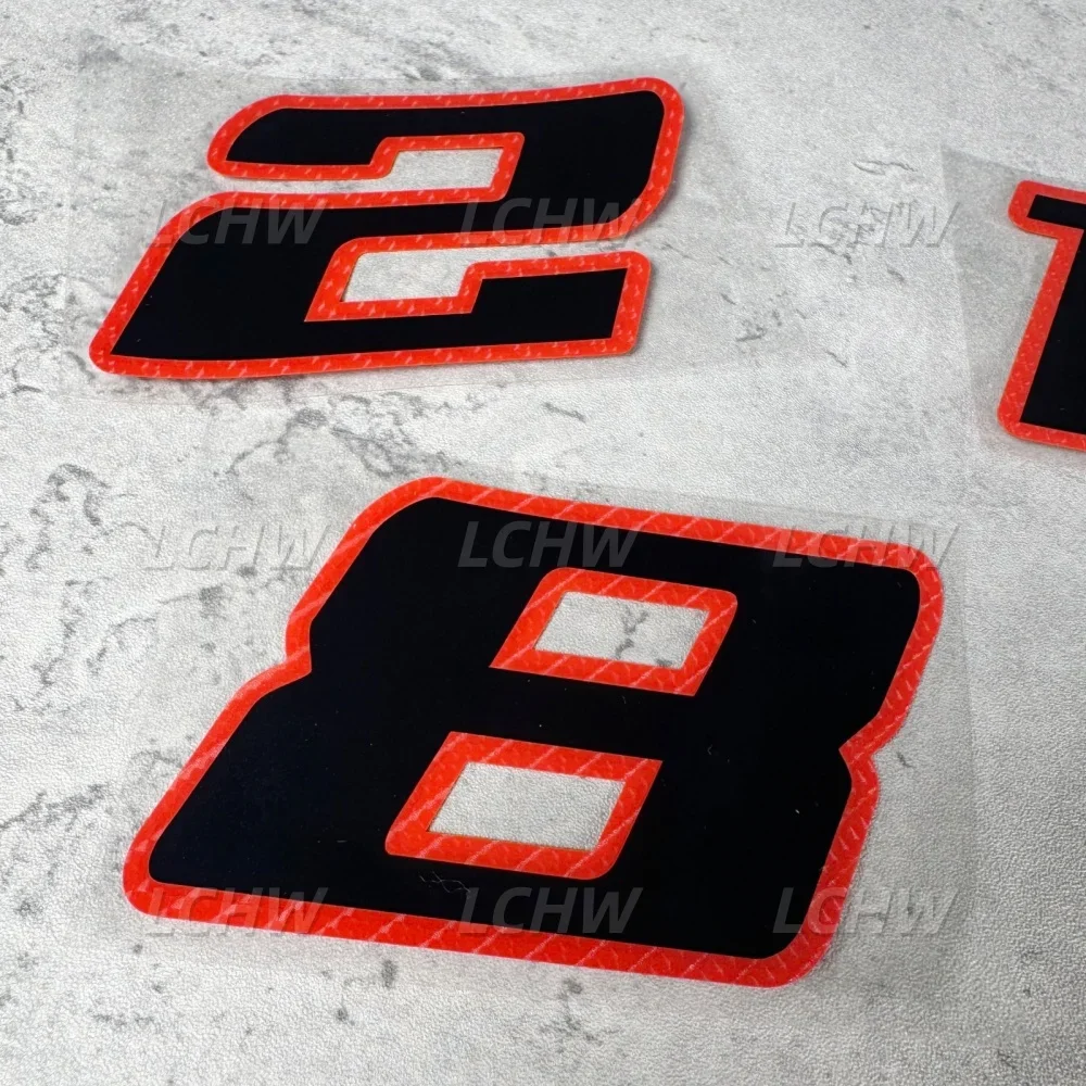 Motorcycle Stickers Racing Number Digits 0-9 Decal Car Styling Vinyl Decal Waterproof Carbon Fiber