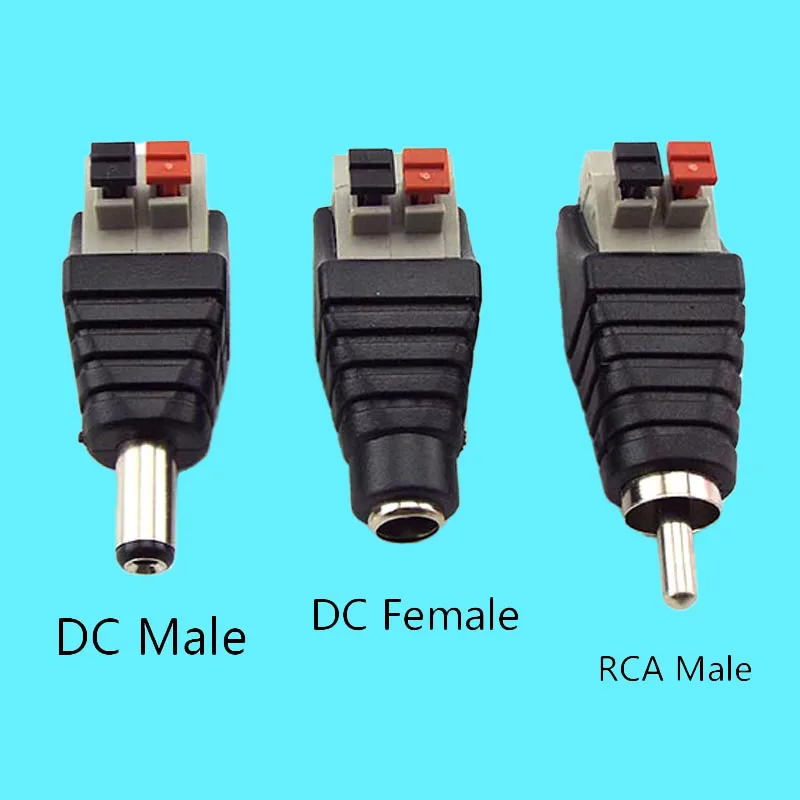 

5 шт. DC мужской женский профессиональный разъем для пресса RCA разъем кабеля адаптер для динамика CCTV аудио светодиодный светильник