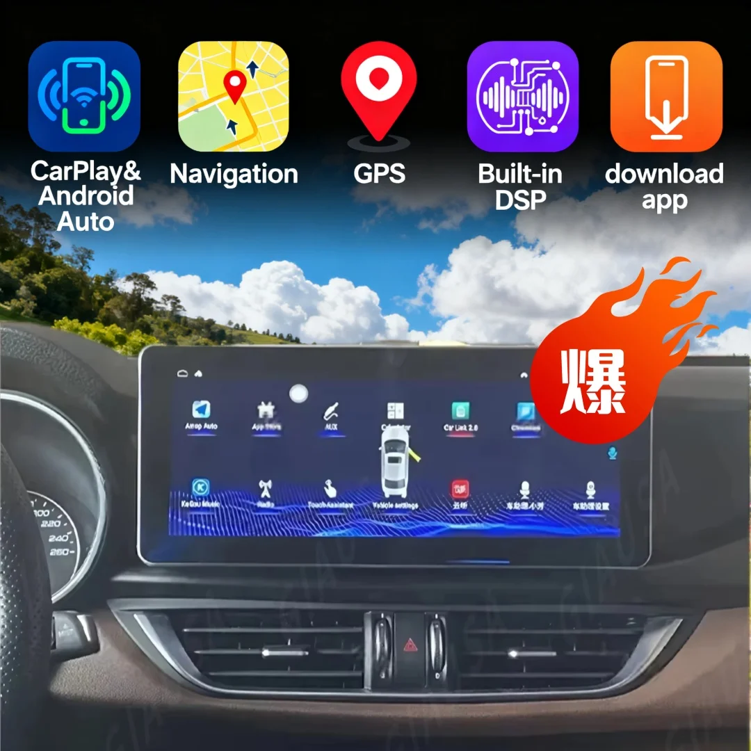 New upgrade For Alfa Romeo Giulia Stelvio 2015 - 2020 Wireless Carplay  GPS Navi Head Unit Android Multimedia Player Stereo WiFi